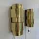 Pair of Scandinavian teak and brass sconces
