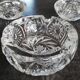 Lot de 3 cendriers en cristal de bohème