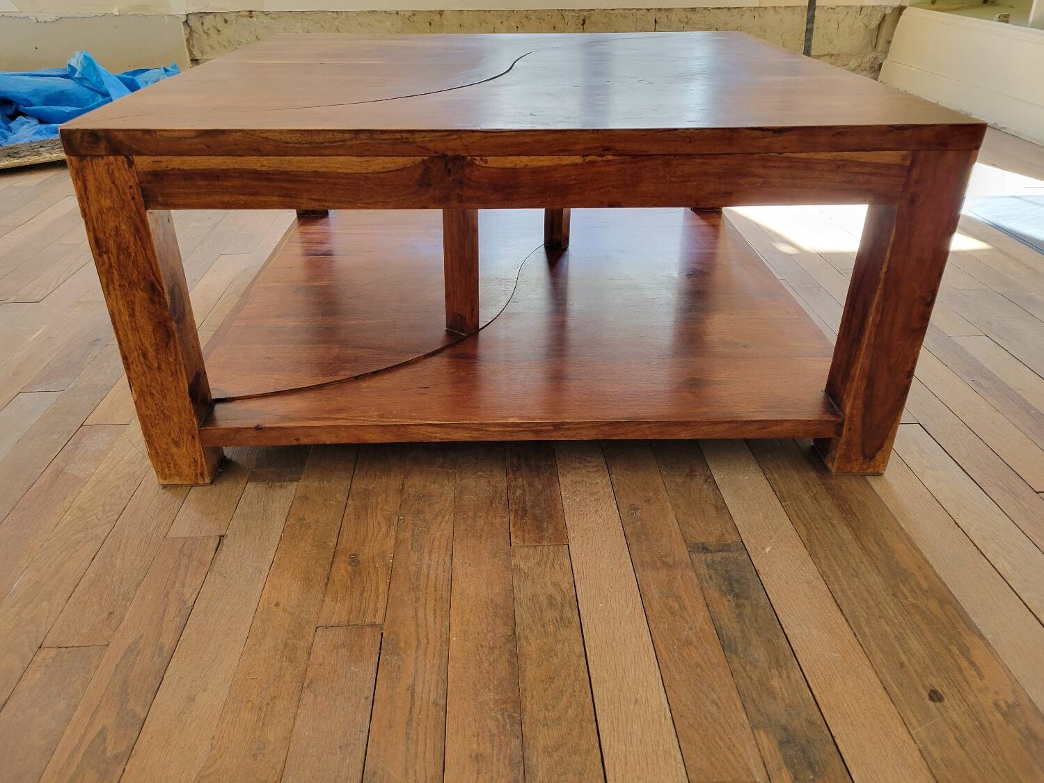 Table basse en 2 parties, vers 1970