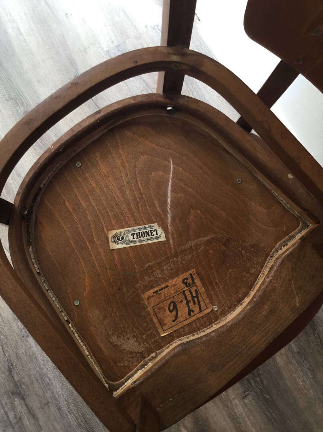 Set of 3 Thonet bistro chairs