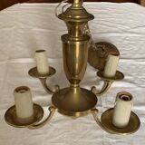 Lustre en bronze poli 4 branches