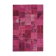 Hand-knotted oriental vintage 198 cm x 302 cm pink patchwork carpet