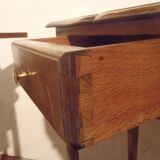 Pair of small boat cabin bedside tables / Small smoker's furniture.