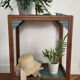 Art Deco side table with 2 sculpted tops