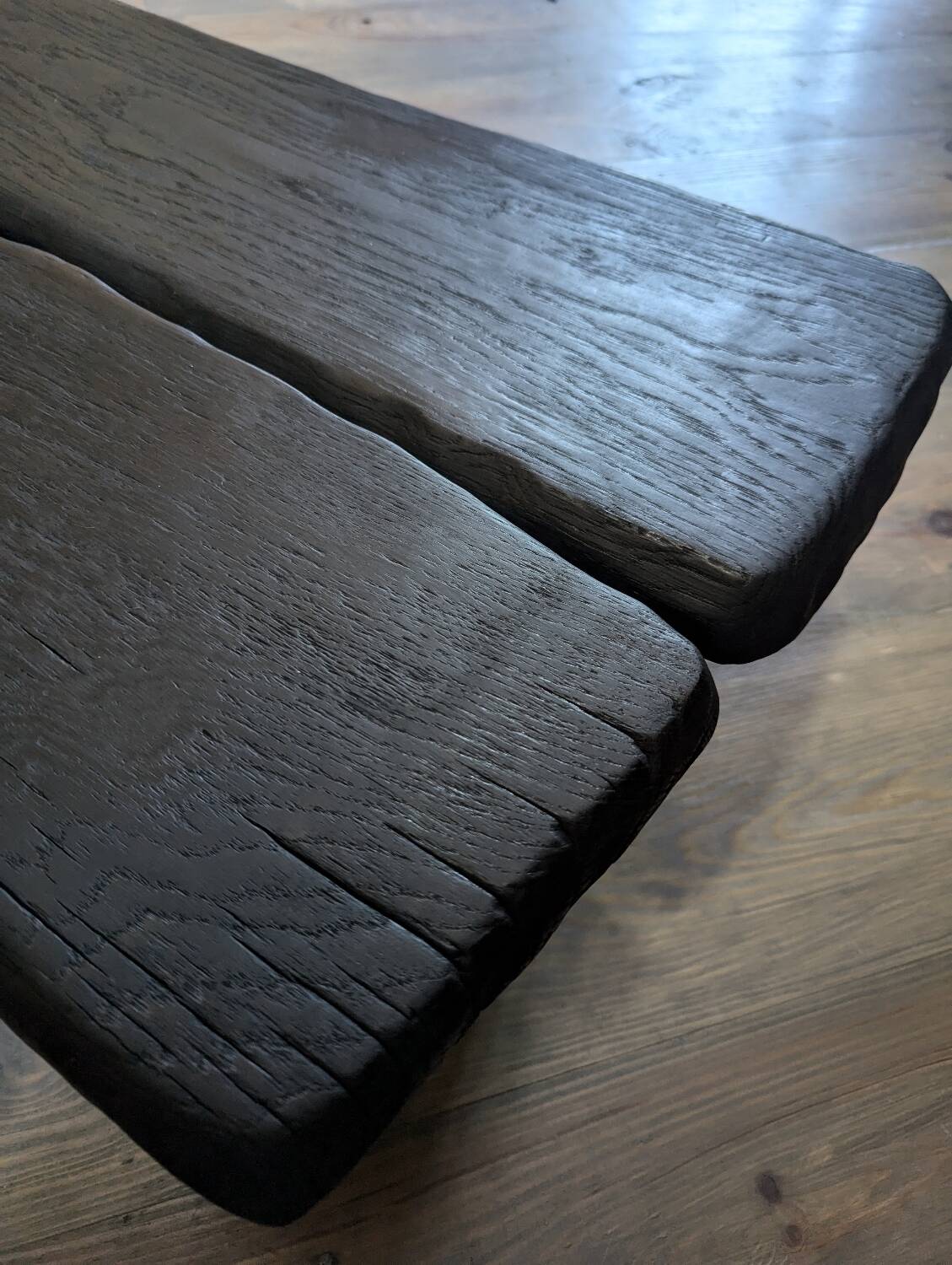 Burnt oak coffee table