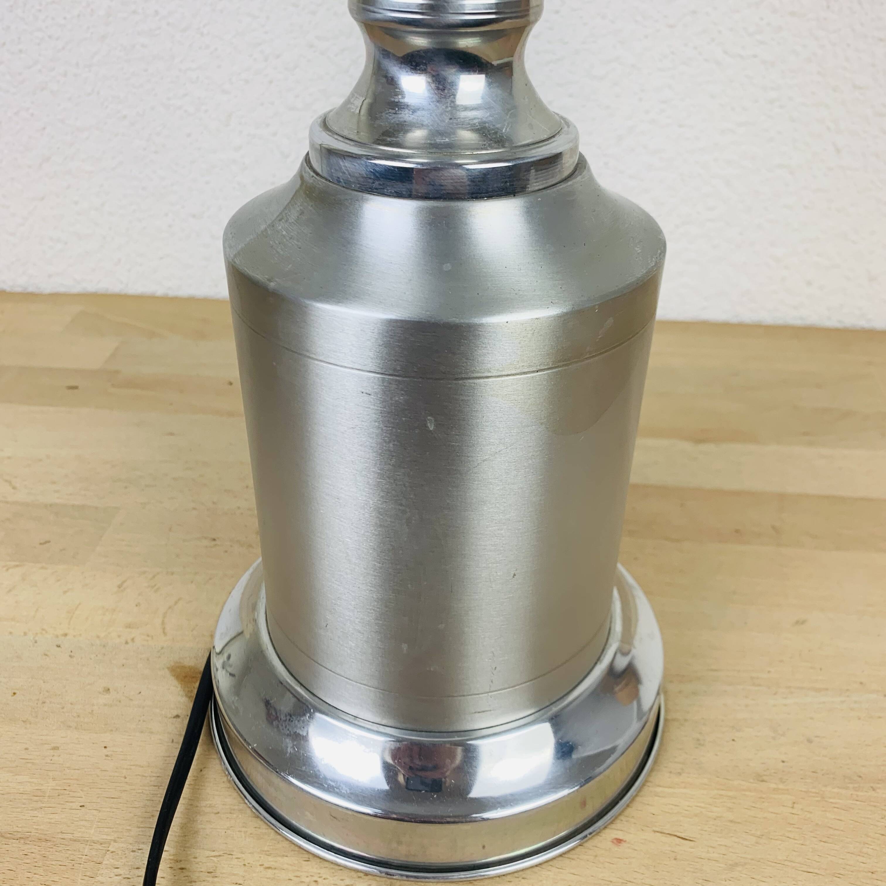 Brushed aluminum lamp from the 70s