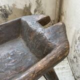 Brutalist solid wood console