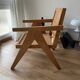 Fauteuil en bois et cannage