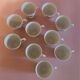 Tasses à café série de dix en porcelaine de Châtres sur Cher Limoges