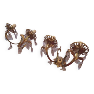 Appliques anciennes bronze pampilles