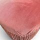 Vintage pink velvet fringed armchair