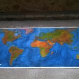 Planisphere Air France vintage 204 X 116,4 cm