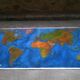 Planisphere Air France vintage 204 X 116,4 cm