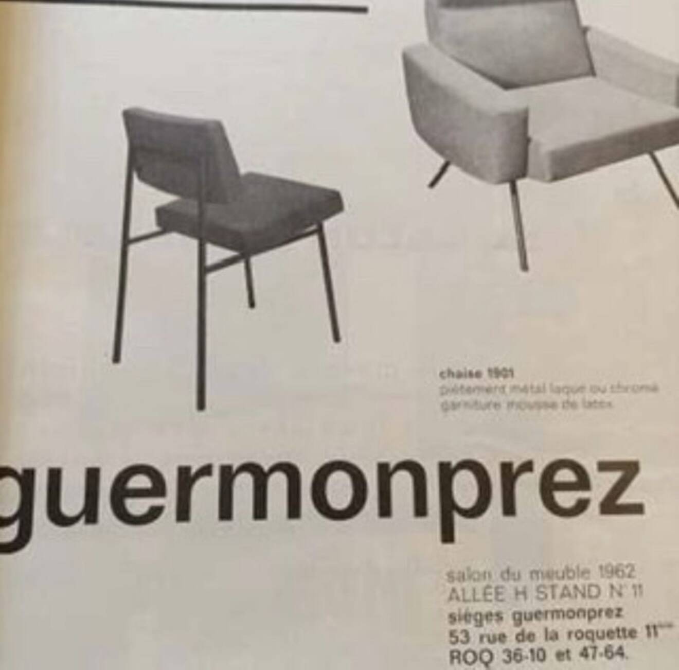4 chairs awarded to Gérard Guermonprez