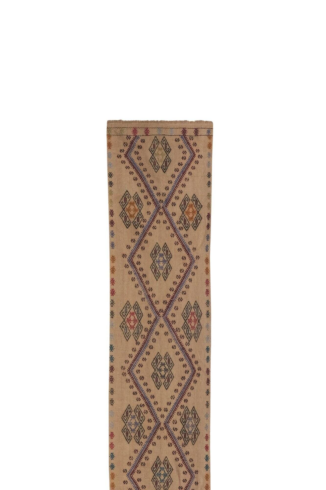 Vintage Turkish hallway rug 52x457 cm