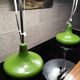 Pair of opaline lamp Space age Czech 1970