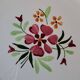 Suite de 8 assiettes plates peintes main