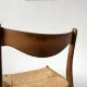 GS60 chair in exotic wood and straw, Arne Wahl Iversen, 1960s
