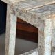 Old wooden stool with square seat