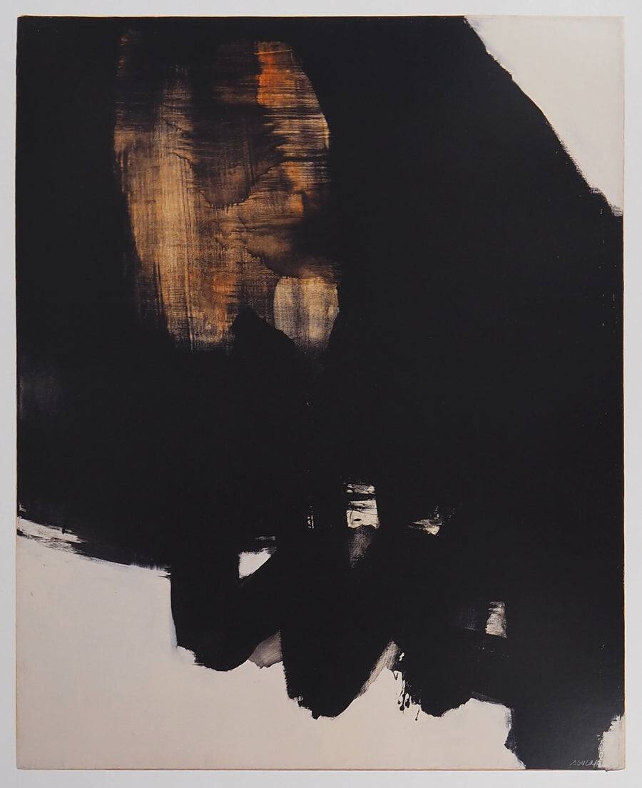 Museum Poster - Pierre Soulages - The Beyond Black - Minimal Abstraction