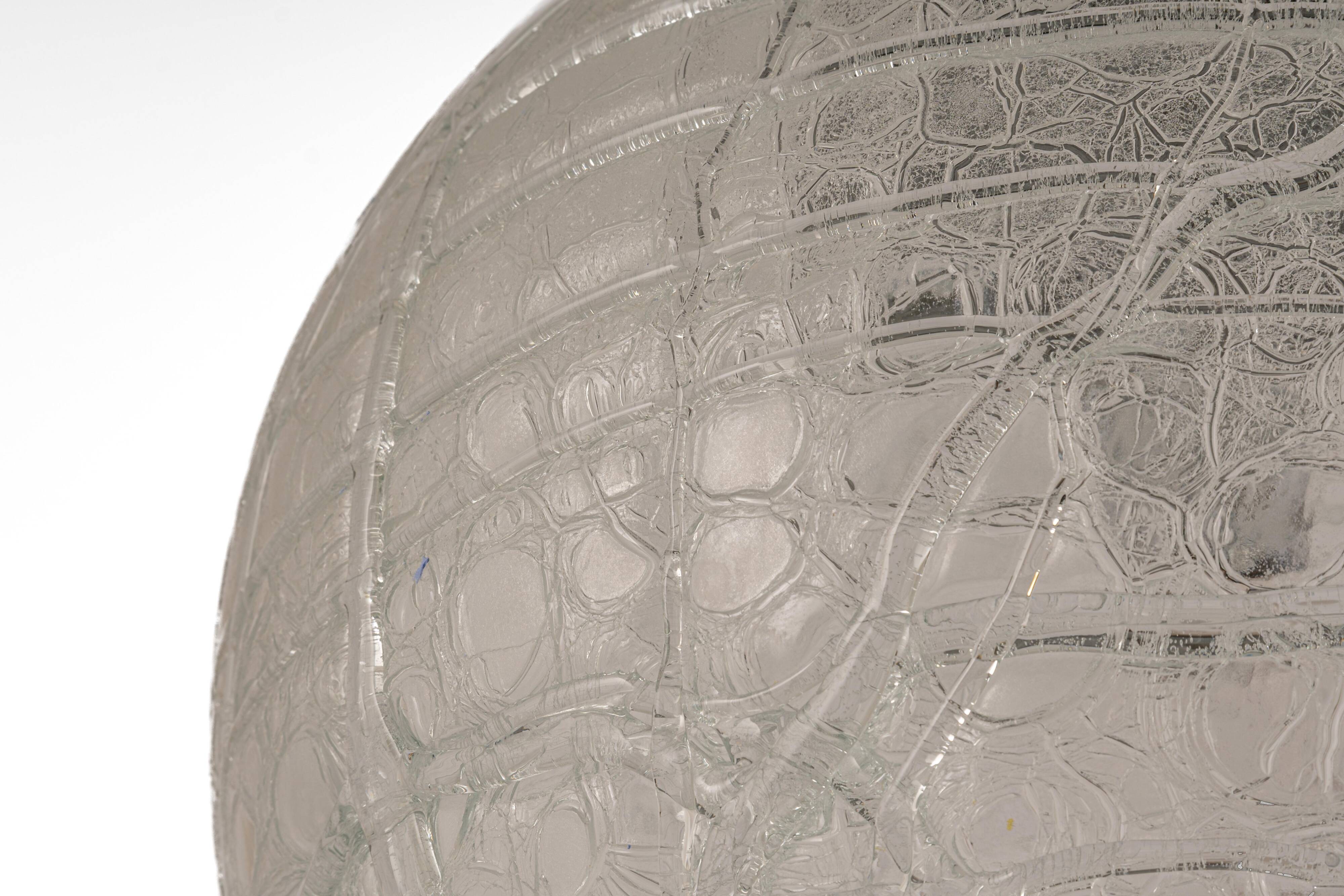 Large Murano ball pendant light by Doria, Germany, 1970s.