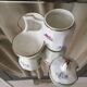 Mustard pot in floral porcelain