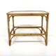 Scandinavian glass and rattan coffee table, Sweden, 1960s