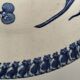 E. Bourgeois Grand Dépôt plant blue decoration washbasin plate