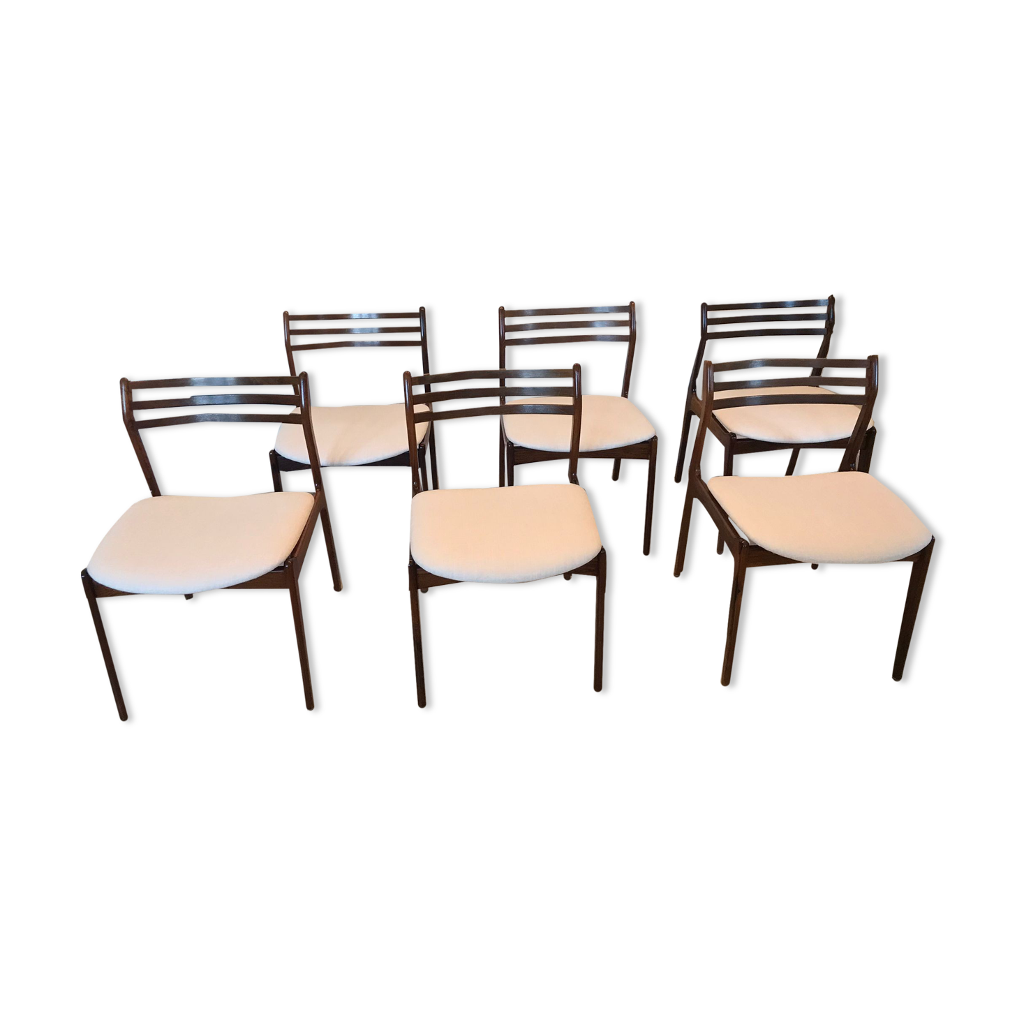 Set Of 6 Danish Rosewood Chairs By P.E. Jorgensen For Farso Stolefabrik
