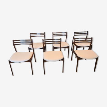 Lot de 6 chaises par P.E. Jorgensen pour Farso Stolefabrik