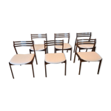 Lot de 6 chaises par P.E. Jorgensen pour Farso Stolefabrik