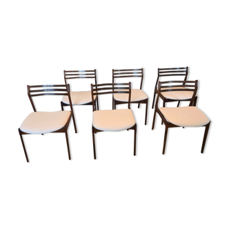 Lot de 6 chaises par P.E. Jorgensen pour Farso Stolefabrik