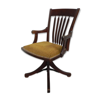 Oak office swivel chair
