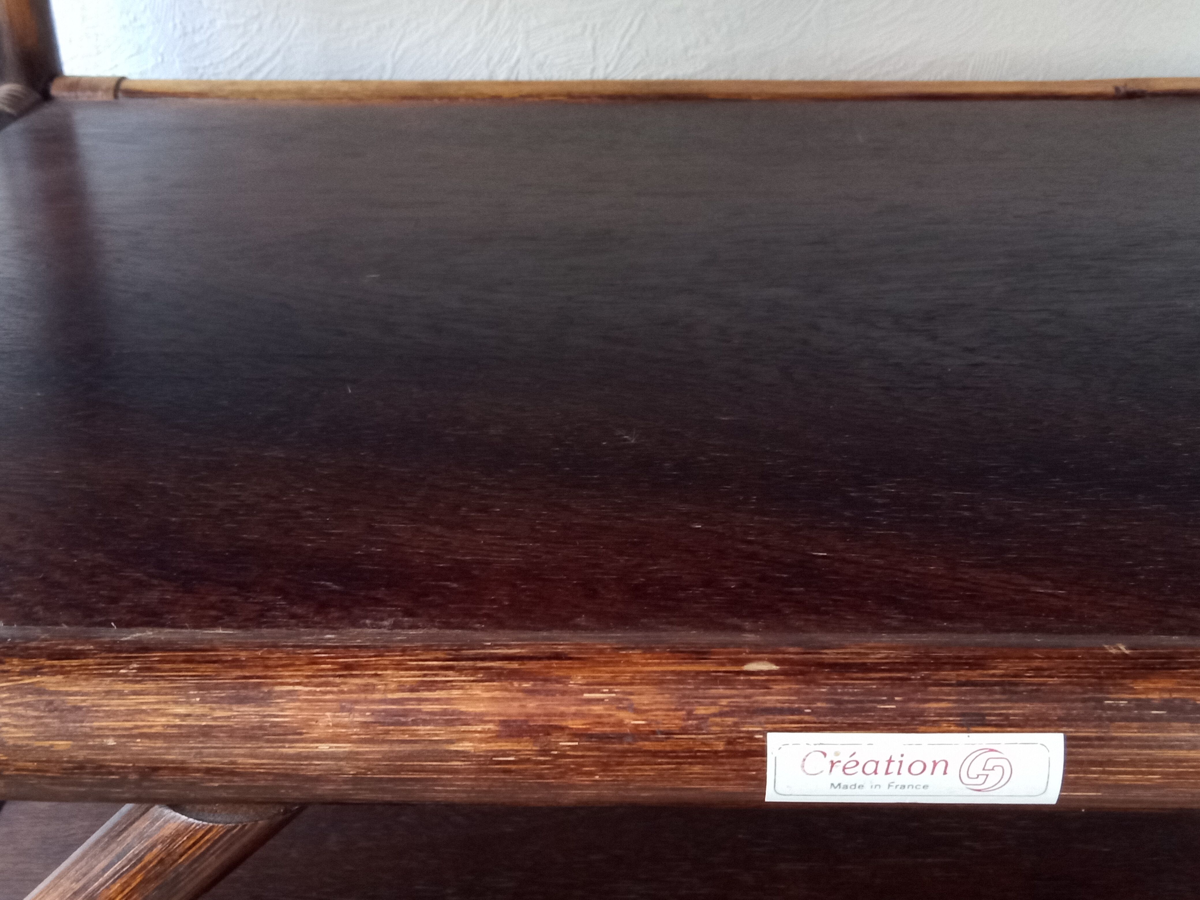 Rattan side table from the 70s/80s