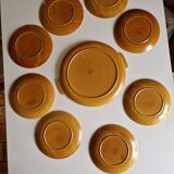 Set of 8 dessert plates plus a Niderviller Fauve model dish