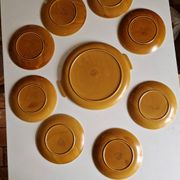 Set of 8 dessert plates plus a Niderviller Fauve model dish