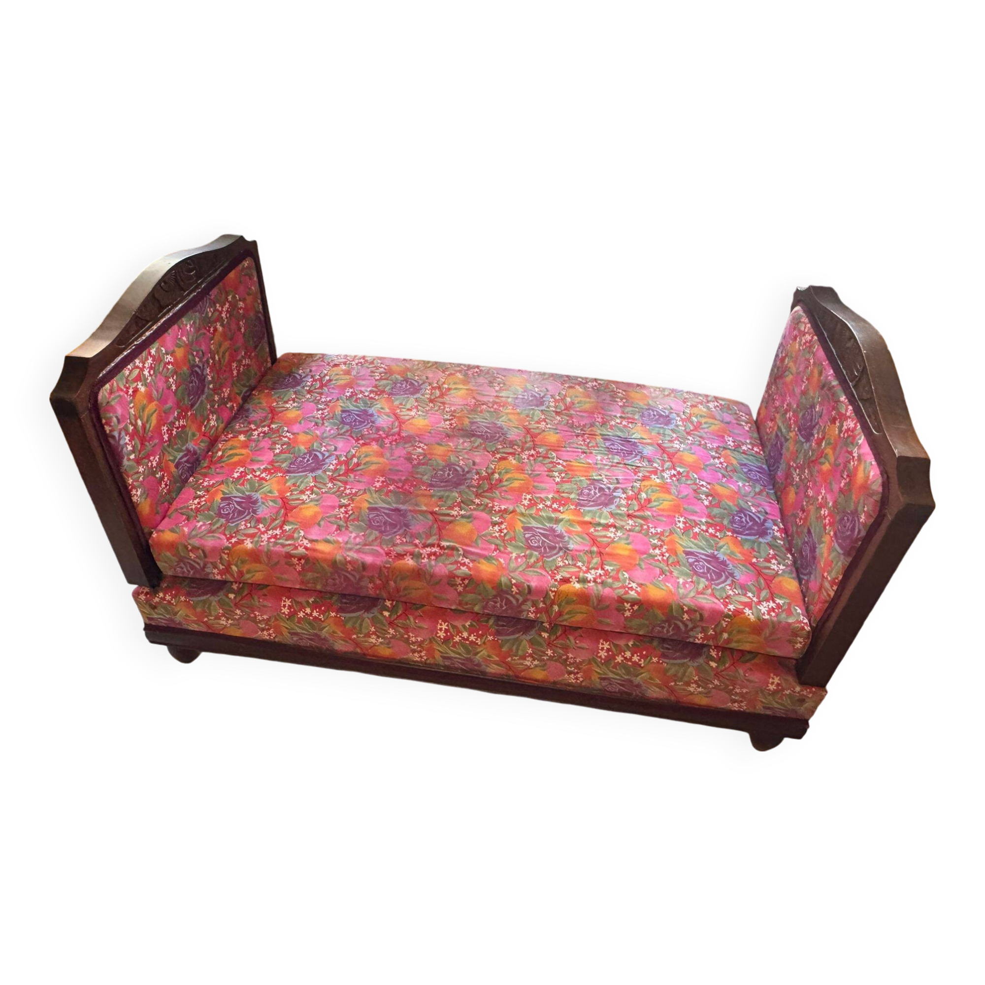 1930s sofa bed original art deco fabric
