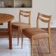 4 chaises scandinaves vintage en bois clair