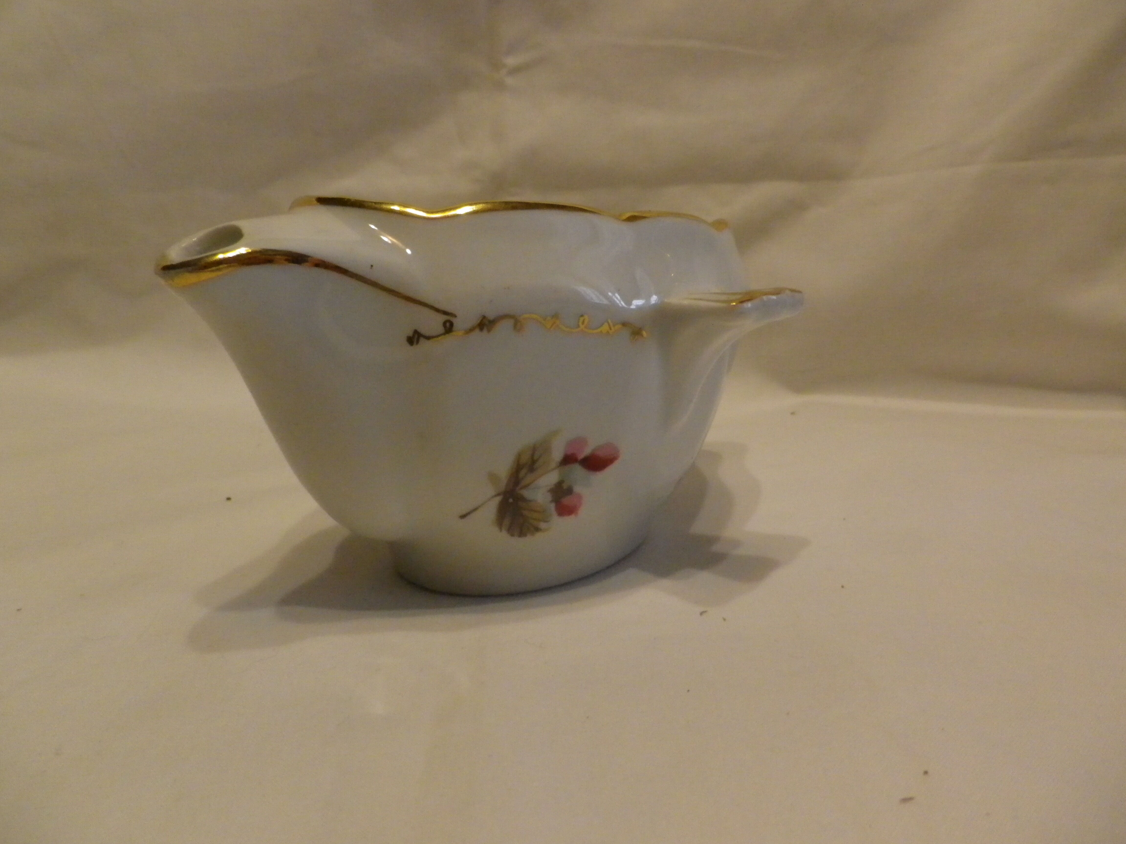 Gravy boat double beak porcelain of vierzon