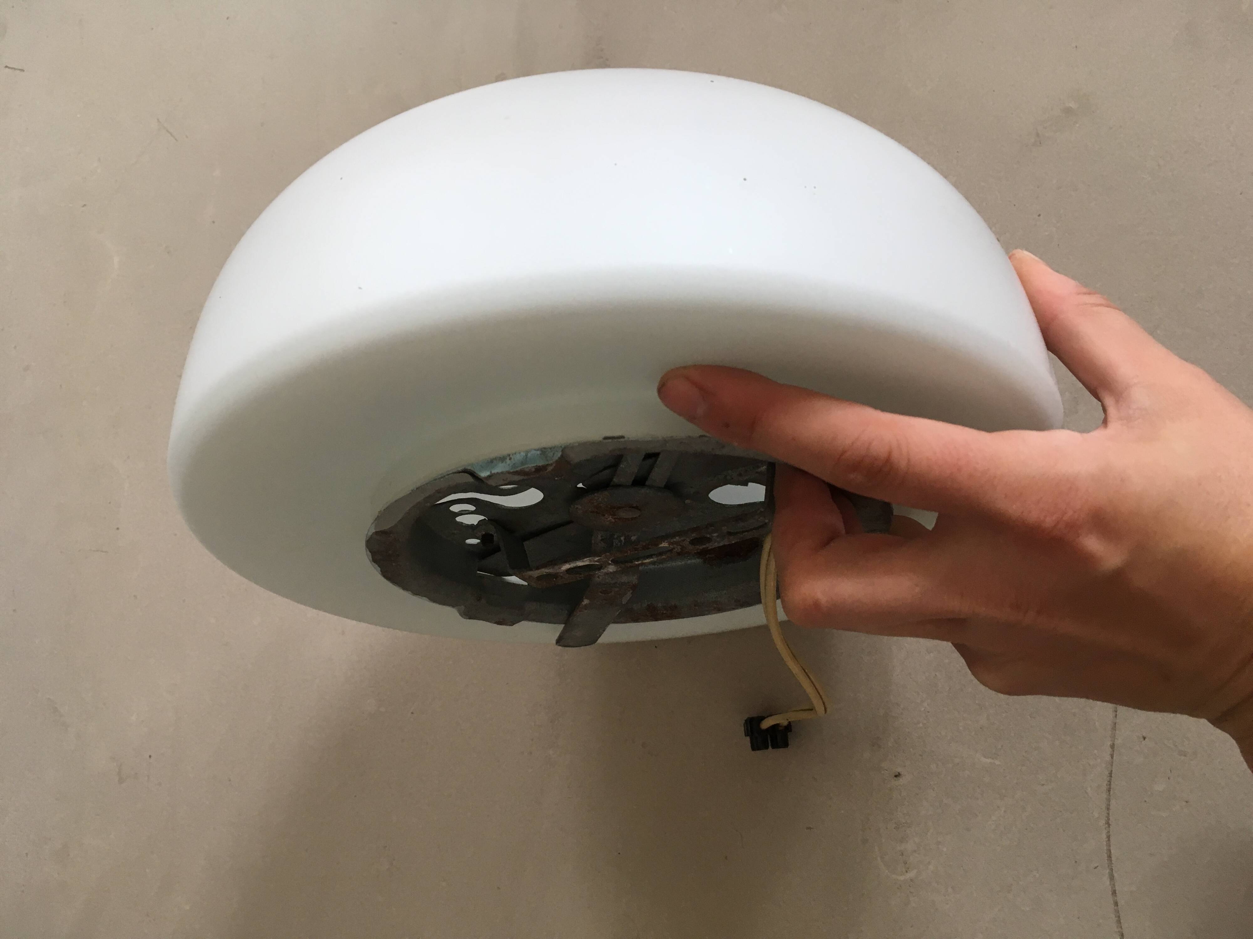 Vintage opaline wall or ceiling light