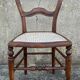 Antique chair, restored, rope seat, late 19th century.