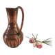 Pitcher-shaped vase in hammered copper