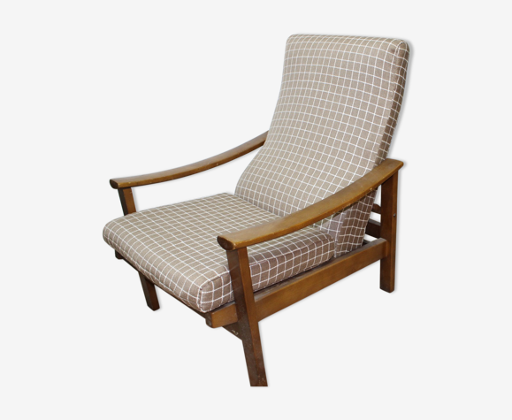 Fauteuil vintage scandinave - dossier inclinable | Selency