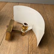Pair of gilded brass and varnish sconces from SCE circa 1980