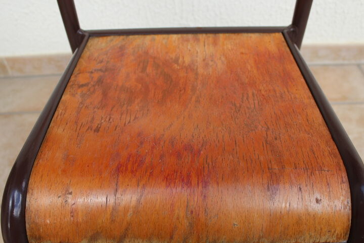 Lot de 4 chaises d'école Mullca 510 vintage