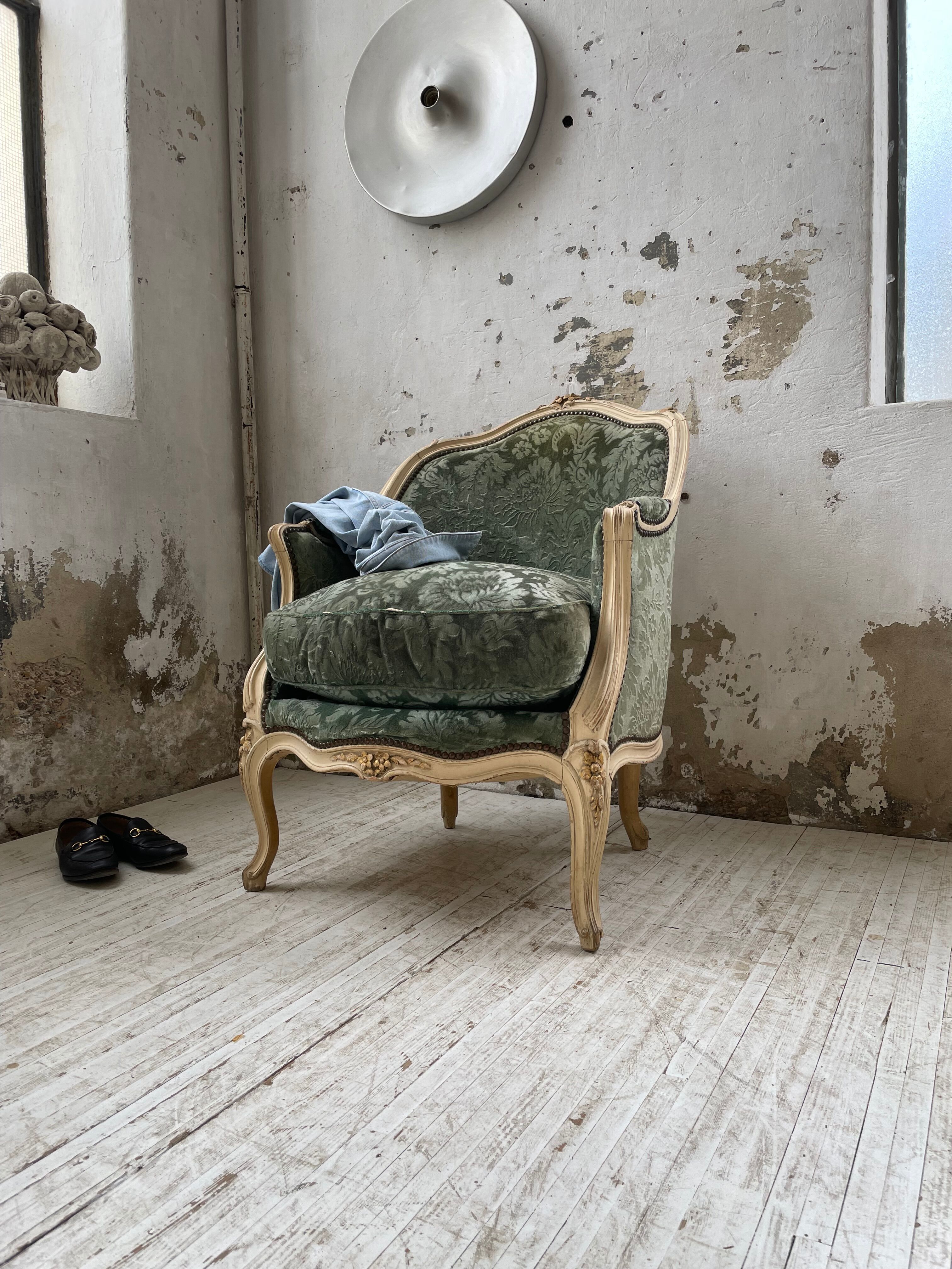 Louis XV shepherdess armchair