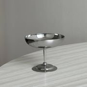 8 coupelles à glace en inox brillant