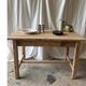 Solid raw pine dining table — 120 cm