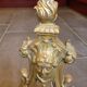 19th century gilded bronze andirons