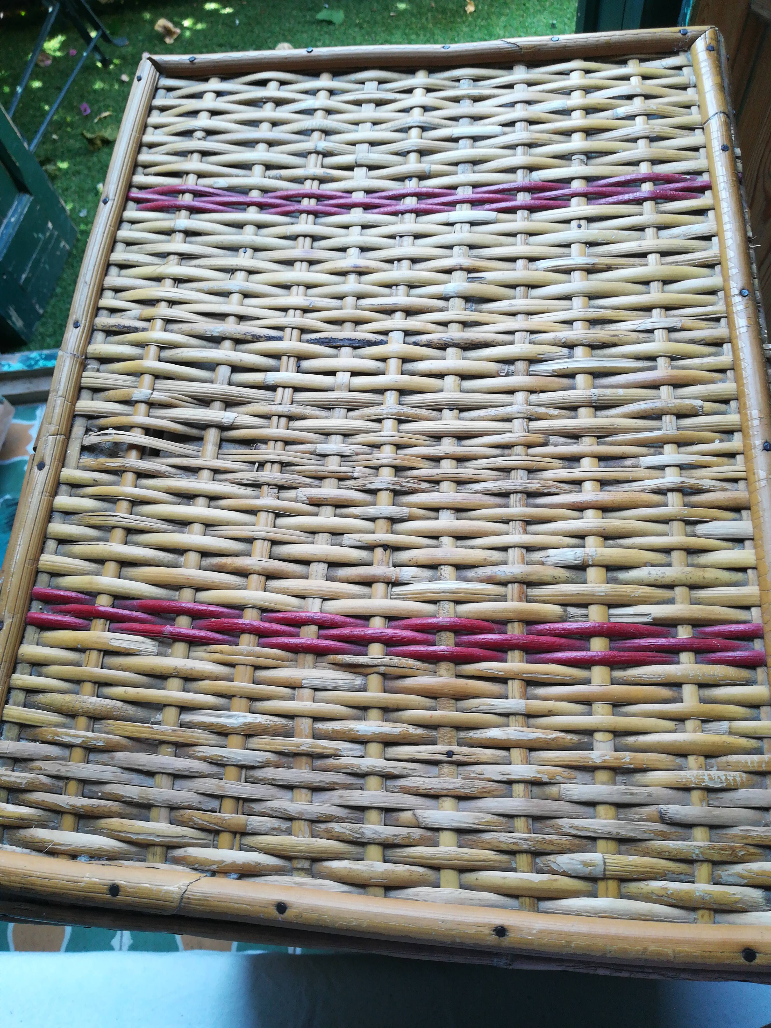 Wicker storage basket